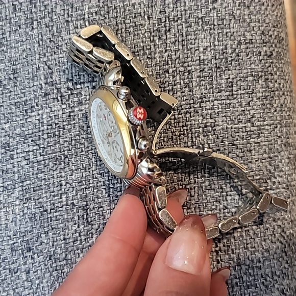 Michele women's Diamond Accent Two-Tone watch - Picture 6 of 8